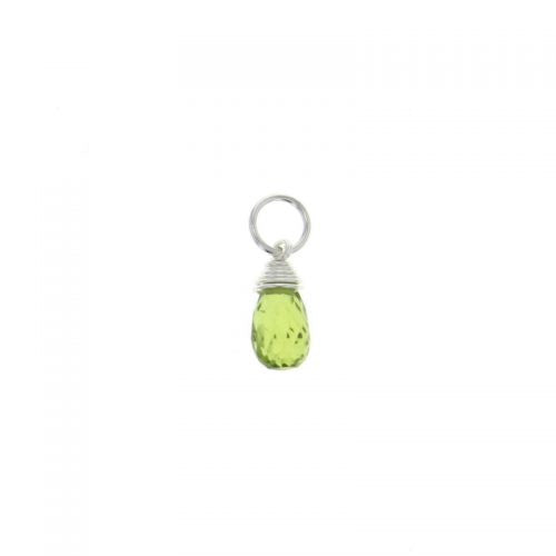 C051001-AUG - Sterling Silver and Faceted Peridot Charm