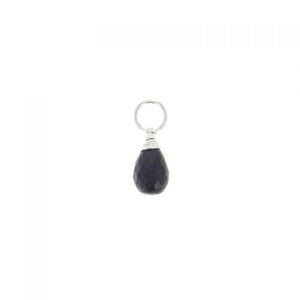 C051001-SEP - Sterling Silver and Faceted Sapphire Charm