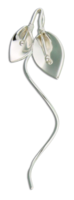 E064080 - Sterling Silver Calla Lily Earrings