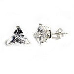 E068033 - 5mm Triangle CZ Post Earrings