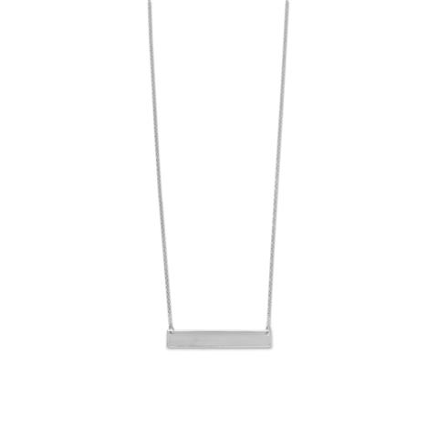 N005253 - Sterling Silver Engraveable Bar Necklace