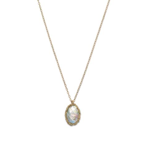 N005276^ - Gold-Filled and Ancient Roman Glass Necklace