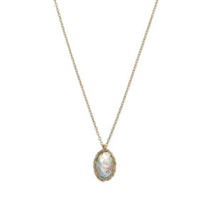 N005276^ - Gold-Filled and Ancient Roman Glass Necklace