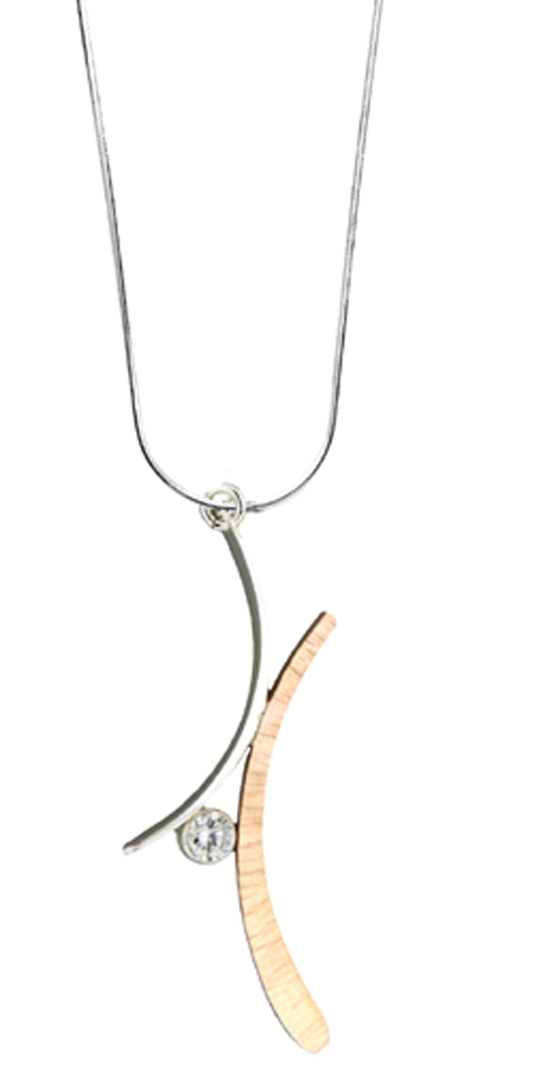 N064007 - Sterling silver, Gold-Filled and CZ Necklace