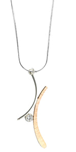 N064007 - Sterling silver, Gold-Filled and CZ Necklace