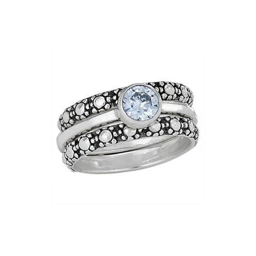 R054015 - Sterling Silver/White Topaz Ring