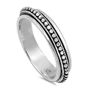 R068019 - Oxidized Sterling Silver Spinner Ring